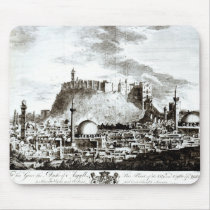 A view of the city and castle of Aleppo, Syria Mouse Pads