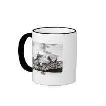 A view of the city and castle of Aleppo, Syria Coffee Mug
