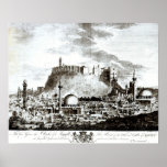 A view of the city and castle of Aleppo, Syria Poster