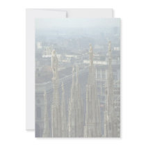 A view of the statues atop the Duomo overlooking M Custom Invites