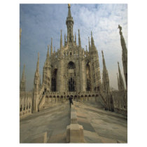 A view of the top of the Duomo, (cathedral) Milan Flyer Design