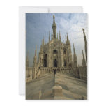 A view of the top of the Duomo, (cathedral) Milan Custom Invitation