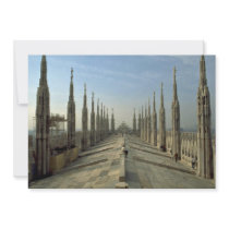 A view of the top of the Duomo, (cathedral) Milan Announcements
