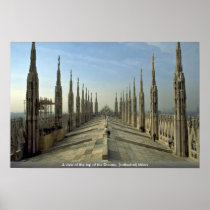 A view of the top of the Duomo, (cathedral) Milan Posters