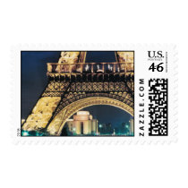 a view through the tour eiffel postage