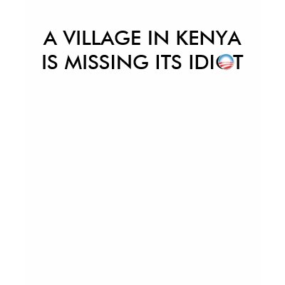 A Village in Kenya in missing its Idiot Shirt by OShirts