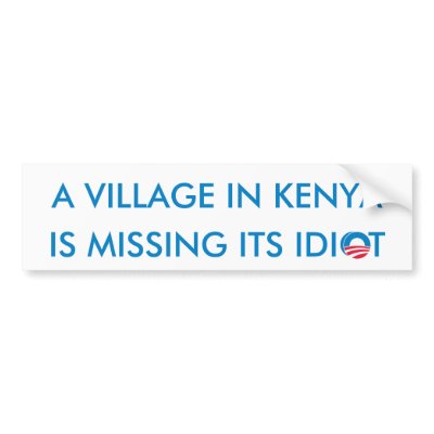 A Village in Kenya is missing its Idiot Bumper Sticker by OBumper