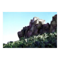a village on the rock (yemen) posters