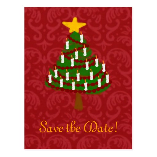 a vintage christmas tree save the date postcard zazzle a vintage christmas tree save the date postcard zazzle