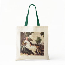 A Virgin with a Unicorn by Domenico Zampieri Tote Bag