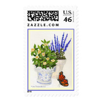 A Visit from a Monarch II postage by LisaThereseBenson A Visit from a Monarch II postage