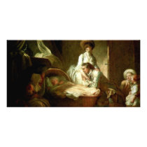 A Visit To The Nurse By Fragonard Jean-Honoré (Bes Personalized Photo Card