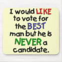 A Vote for the Best Man mousepads
