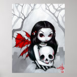 A Walk through the Cemetery ART PRINT gothic fairy