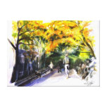 A Walk Through The Park  Wrapped Canvas Canvas Print