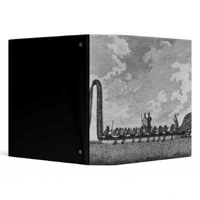 A War Canoe of New Zealand 3 Ring Binders by bridgemanart