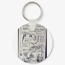 A War Or A Tug Of War keychains by ww2posters A War Or A Tug Of War keychains