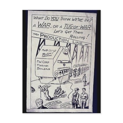A War Or A Tug Of War Post Cards by ww2posters