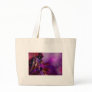 A water drop in purple canvas bag