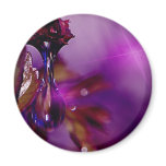 A water drop in purple fridge magnet