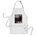 A Waterfall In A Rocky Landscape By Ruisdael Jacob Aprons