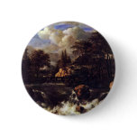 A Waterfall In A Rocky Landscape By Ruisdael Jacob Buttons