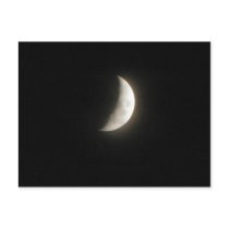 A waxing crescent moon- a young moon post cards