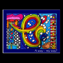 A way, my way? Postcard postcards
