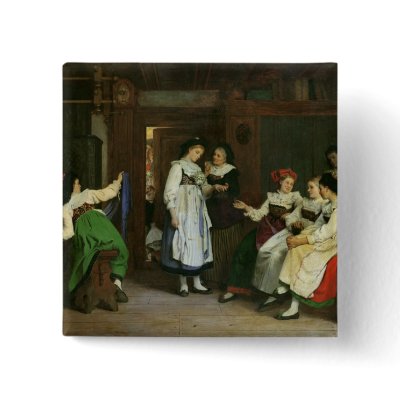 A Wedding in Lower Alsace Buttons by bridgemanart