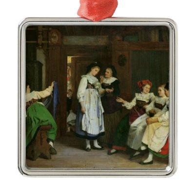 A Wedding in Lower Alsace Christmas Ornament by bridgemanart