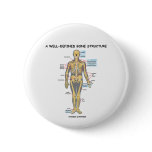 A Well-Defined Bone Structure (Human Skeleton) Pinback Button