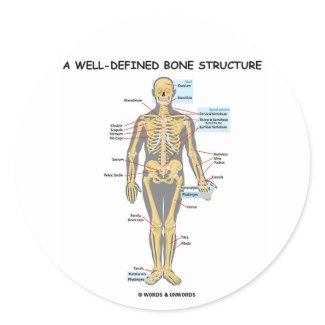 A Well-Defined Bone Structure (Human Skeleton) sticker