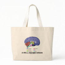 A Well-Defined Brain (Anatomical Brain Humor) Canvas Bags