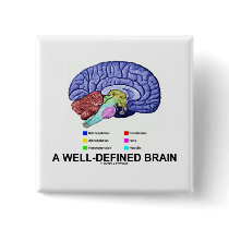 A Well-Defined Brain (Anatomical Brain Humor) Button