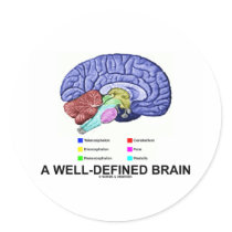 A Well-Defined Brain (Anatomical Brain Humor) Stickers