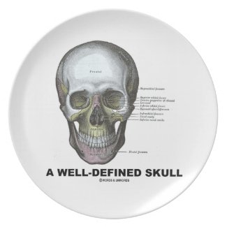 A Well-Defined Skull (Medical Anatomy) Dinner Plate