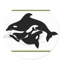 A Whale Family stickers