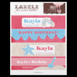 A Whale of a Birthday Water Bottle Labels Custom Letterhead
