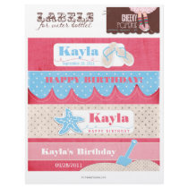 A Whale of a Birthday Water Bottle Labels Custom Letterhead