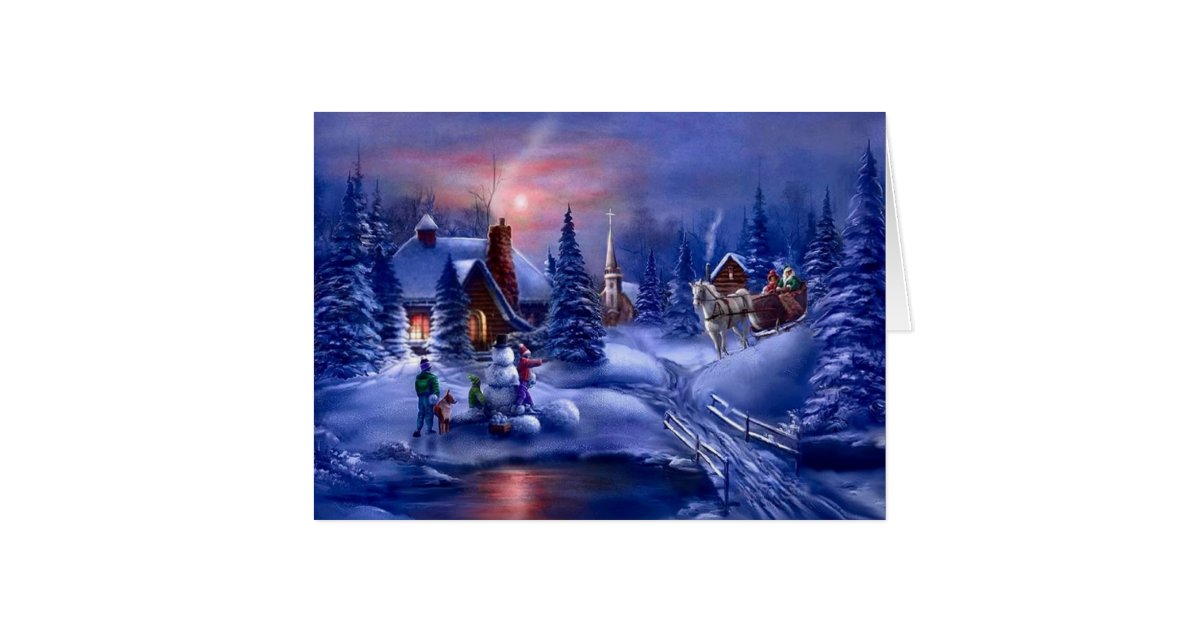 A White Christmas Greeting Card | Zazzle