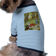 A WHITE RABBIT CAME RACING BY ALICE PET TEE