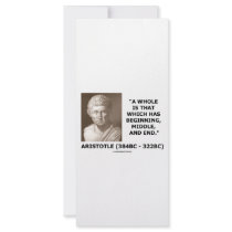 A Whole Is That Which Has Beginning, Middle, & End Custom Rack Cards