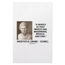 A Whole Is That Which Has Beginning, Middle, & End Custom Stationery