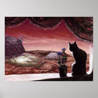 A Whole New World - Sci-Fi - Cat on Mars Posters