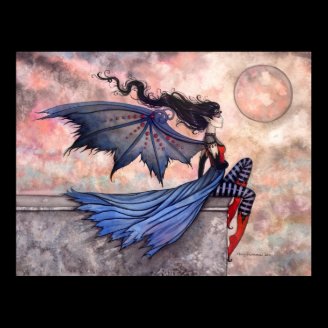 A Wicked Wind Gothic Fairy Vampire Poster