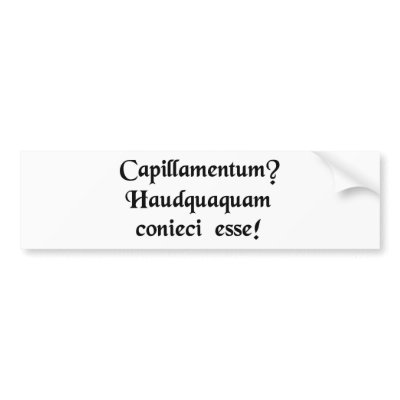 A wig? I never would have guessed! Bumper Stickers by Vox_Populi