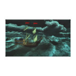 A Wild and Stormy Sea Canvas Print