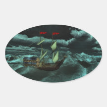 A Wild and Stormy Sea Stickers