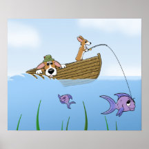 A Wild Ride Corgi Fishing Poster
