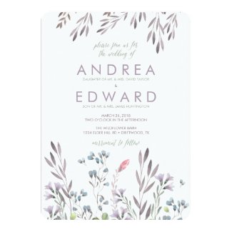 A Wildflower Wedding 5x7 Paper Invitation Card